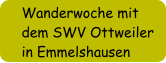 Wanderwoche mit  dem SWV Ottweiler in Emmelshausen